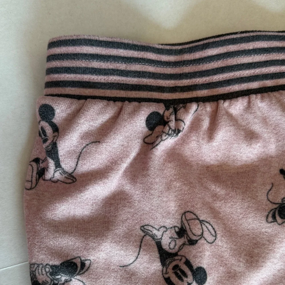 Disney Blush Pink Mickey Minnie Character Cozy Lounge Pajama Pants Size Large - Picture 11 of 11